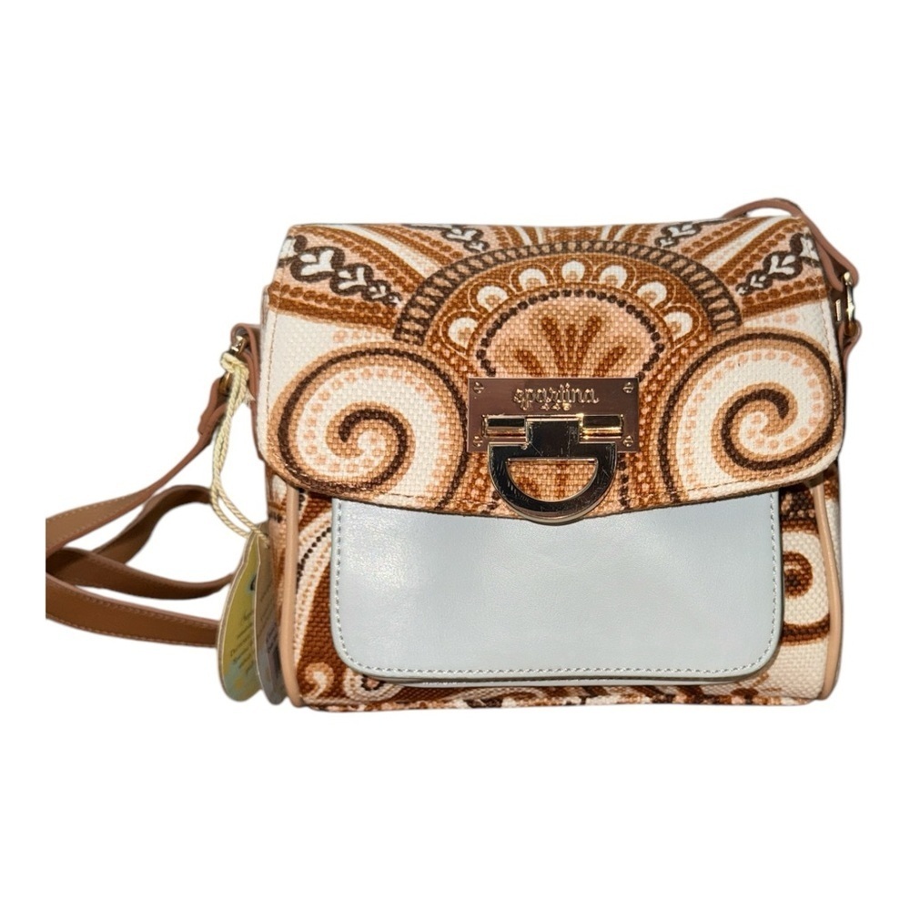 Spartina 449 Brown and Cream Crossbody Bag with Chic Design